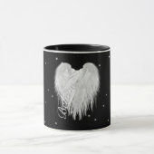 Mug ANGEL WINGS 'Believe' Coeur Black Starry (Centre)