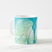 Mug ANGEL WINGS Monogramme Nom Fresh Ombre (Devant gauche)