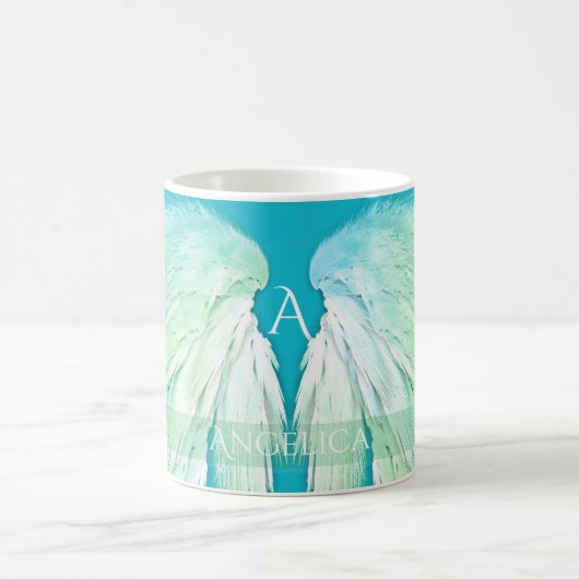 Mug ANGEL WINGS Monogramme Nom Fresh Ombre (Centre)