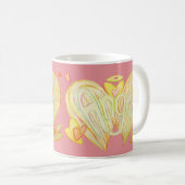 Mug Angel Wings Word Art Custom Coffee Cup (Devant droit)