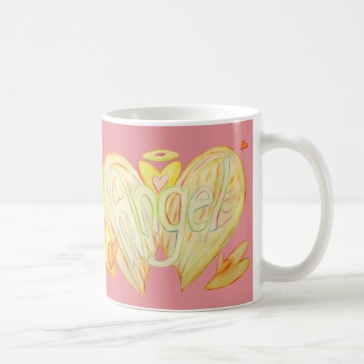 Mug Angel Wings Word Art Custom Coffee Cup (Droite)