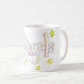 Mug Angel Wings Word Art Custom Coffee Cup (Devant droit)