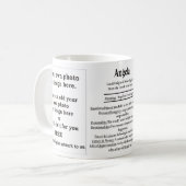 Mug Angela, l'origine et la signification et votre (Devant gauche)