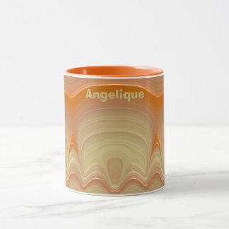 Mug ANGELIQUE ~ Fractal 3D ~ Tons d'oranges citrons