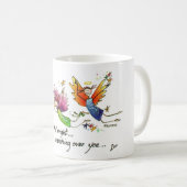 Mug Angels volant heureux "toute la journée" Aquarelle (Devant droit)