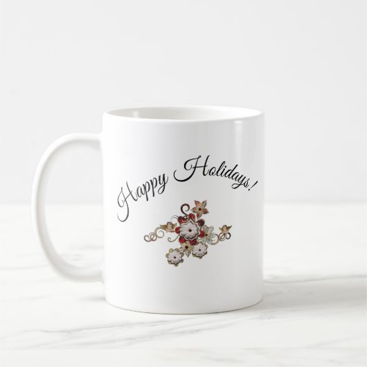 Mug Anges, Joyaux et Fleurs Étincelantes (Gauche)