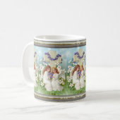 Mug Anges Mignons Avec Croix Et Fleurs (Devant gauche)