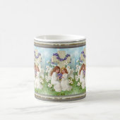 Mug Anges Mignons Avec Croix Et Fleurs (Centre)