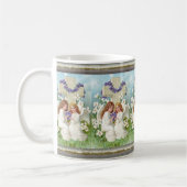 Mug Anges Mignons Avec Croix Et Fleurs (Gauche)