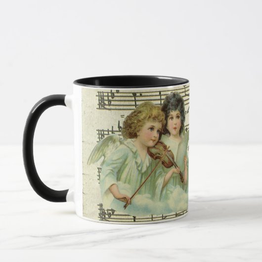 Mug Anges victoriens violon et partition (Gauche)