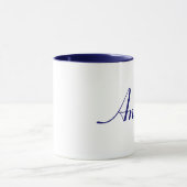 Mug Angie Bleu et Blanc Nom (Centre)