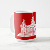 Mug Angkor Vat Cambodgien / Drapeau Khmer (Devant gauche)