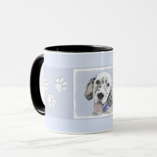 Mug Anglais Setter Blue Belton Peinture Chien Art
