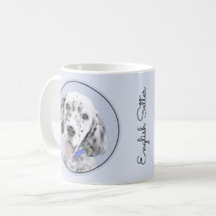 Mug Anglais Setter Blue Belton Peinture Chien Art