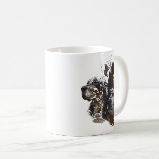 Mug Anglais Setter, chasse à la bécasse (Devant droit)