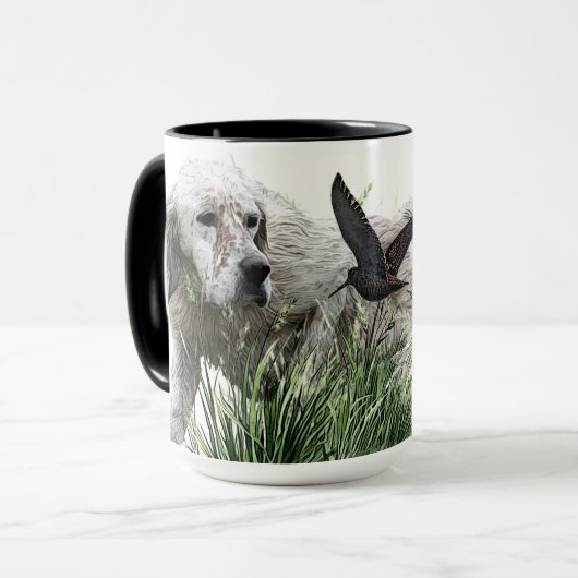 Mug Anglais Setter, saison de chasse (Devant gauche)