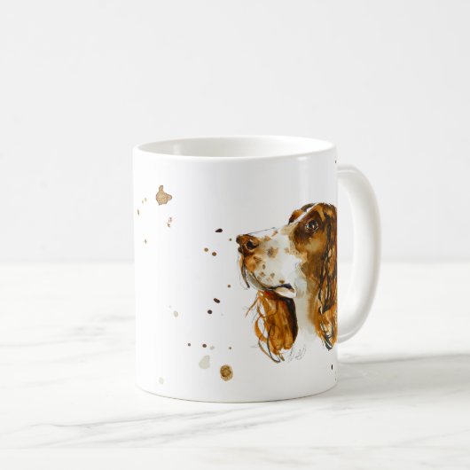 Mug Anglais Springer Spaniel Chien Chien Chien Puppy A (Devant droit)