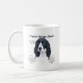 Mug Anglais Springer Spaniel (noir) Histoire Design (Gauche)