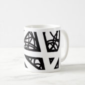 Mug Angles en noir et blanc (Devant droit)