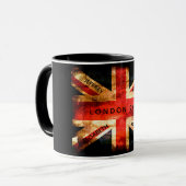 Mug Angleterre drapeau Londres vacances de voyage 4 no (Devant gauche)