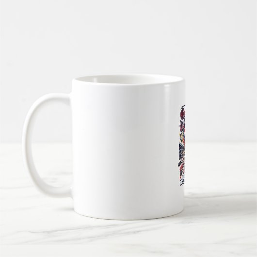 Mug Angleterre Mode de but squelette attaquant Nations (Gauche)