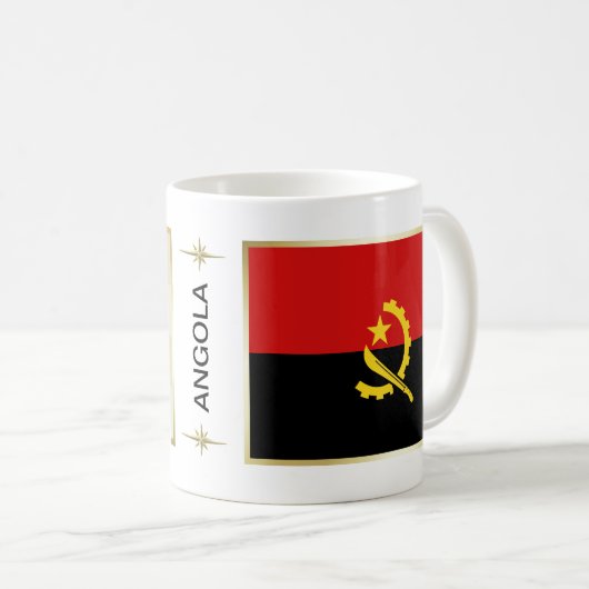 Mug Angola Drapeau + Plan de Musique (Devant droit)