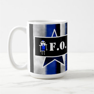 Mug Angry Alien Blue [ SKULLien ] by J.H.T.