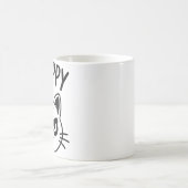 Mug Angry Cat – Be Happy Contrast Art (Centre)