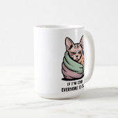 Mug Angry Sphynx Cat Cold Humor Cartoon Art (Devant droit)