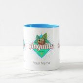 Mug Anguilla Caraïbes Rétro Vacances Île Vintage (Centre)