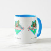 Mug Anguilla Caraïbes Rétro Vacances Île Vintage (Devant droit)