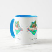 Mug Anguilla Caraïbes Rétro Vacances Île Vintage (Devant gauche)
