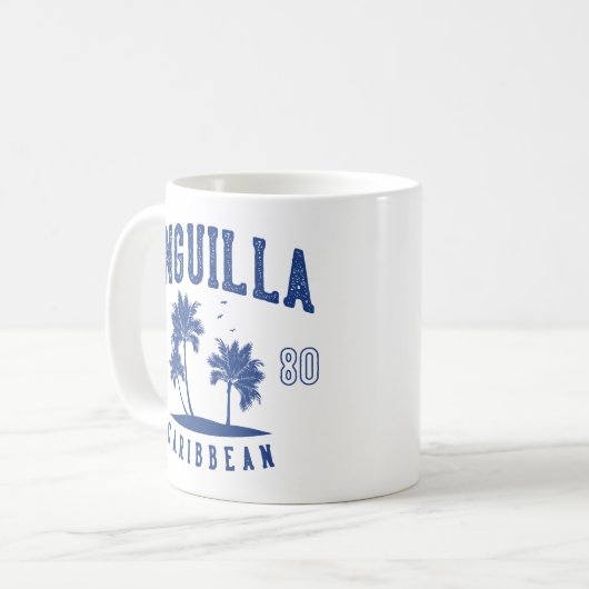Mug Anguilla Caribbean Palm Tree 1980 (Devant gauche)
