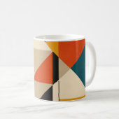 Mug Angular Teal Orange Geometric Modernist Abstract (Devant droit)