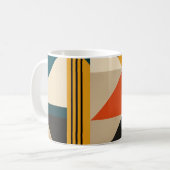 Mug Angular Teal Orange Geometric Modernist Abstract (Devant gauche)