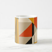 Mug Angular Teal Orange Geometric Modernist Abstract (Centre)
