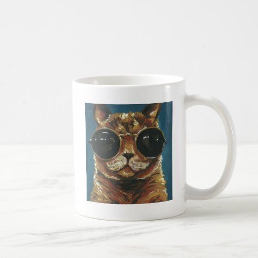 Mug Animal Dapper | Kitty dans les lunettes de soleil (Droite)