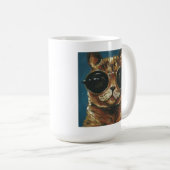 Mug Animal Dapper | Kitty dans les lunettes de soleil (Devant droit)