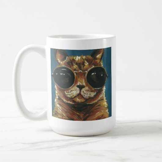 Mug Animal Dapper | Kitty dans les lunettes de soleil (Gauche)