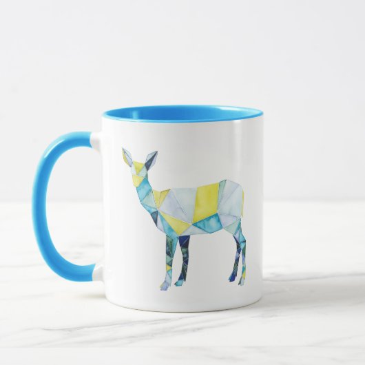 Mug Animal de cerfs géométrique (Gauche)
