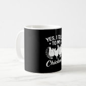 Mug Animal De Ferme Oui Je Parle À Mes Poulets (Devant gauche)