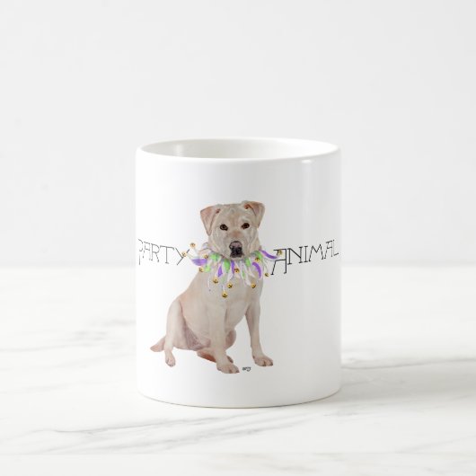 Mug Animal de fête Labrador jaune (Centre)