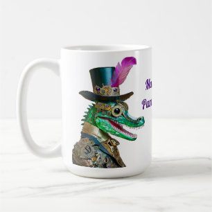 Mug Animal de la fête Steampunk du Mardi Gras Alligato