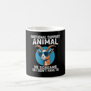 Mug Animal de soutien émotionnel chèvre Il crie pour q