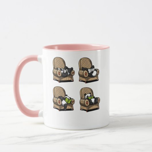 Mug Animal drôle de lecture de livre d'ours panda (Gauche)