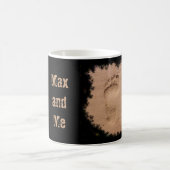 Mug Animal familier et empreinte de pas dans le sable (Centre)