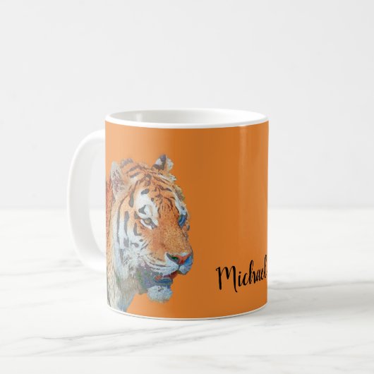 Mug Animal frais à la mode de tigre sibérien (Devant gauche)