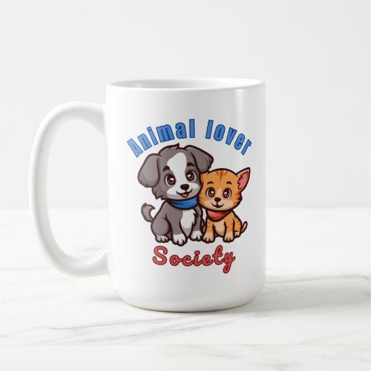 Mug Animal lover society for animal lover (Gauche)