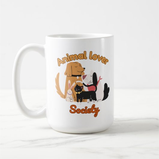 Mug Animal Lover Society for Pet lover  (Gauche)