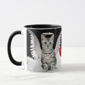 Mug Animal Memorial Angel Chat Coeur rouge (Gauche)